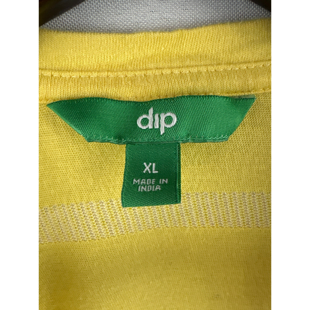 Women’s dip XL Yellow w/ White Striped T-Shirt