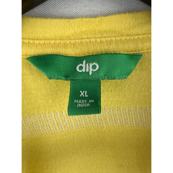 Women’s dip XL Yellow w/ White Striped T-Shirt