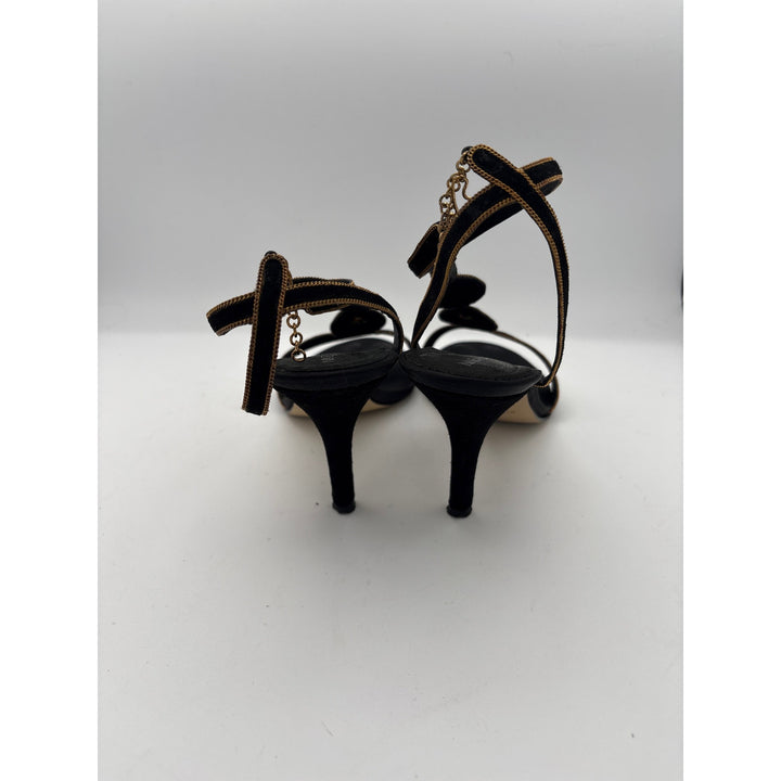 Women’s Nine West Size 7 1/2 Black Suede Bejeweled Pumps