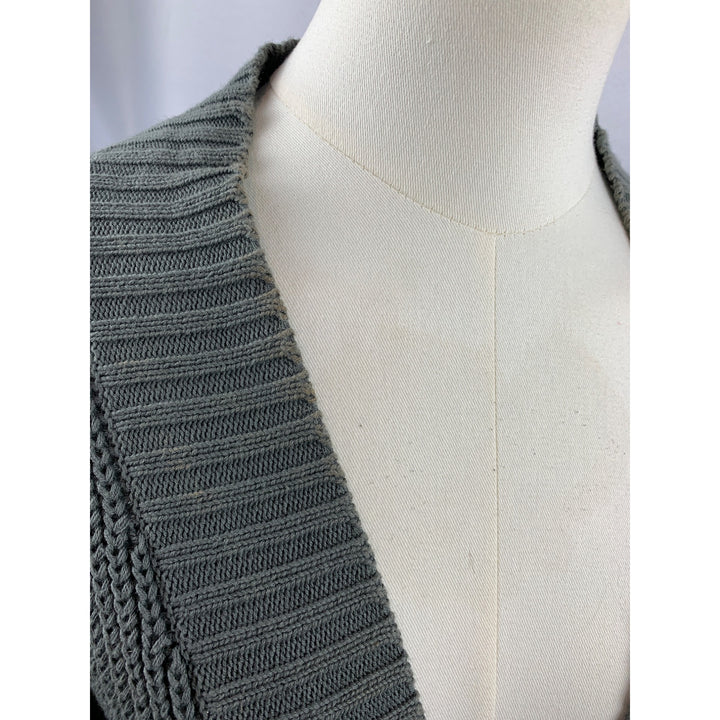 Evie Knit Belted Cardigan Sweater In Heather Gray XS