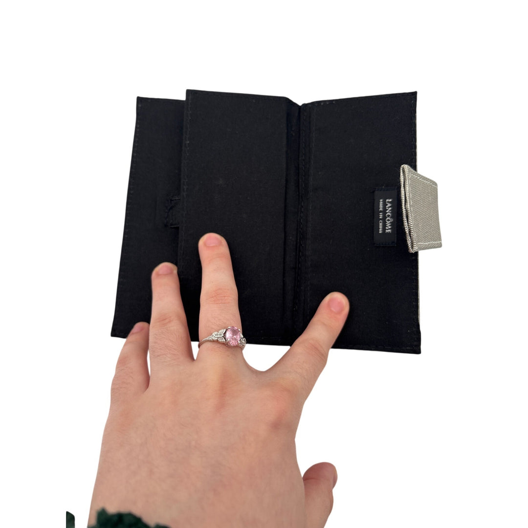 Women’s Lancôme Silver Mini Purse w/ Coin Purse & Mini Makeup Pouch