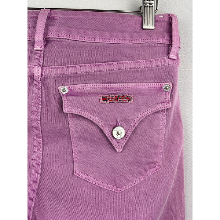 Women’s Hudson Size 28 Pinky Purple Straight Leg Jeans with Logo on Front & Back Pockets