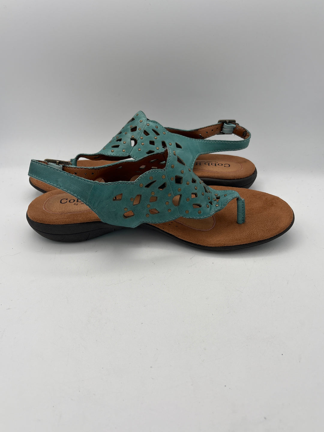 Women’s Colby Hill Size 8.5 Teal Leather Thong Sandals
