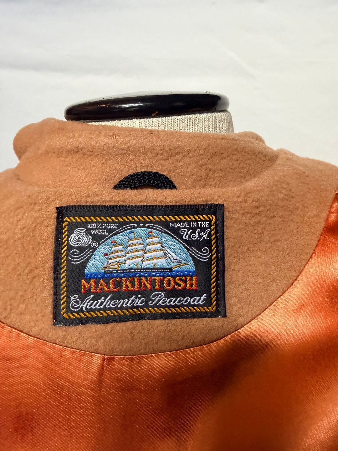Mackintosh Womens 100 Percent Wool Double Breasted Peacoat Union Made USA