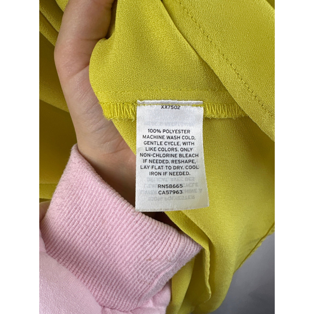 Women’s Halogen Size 1 Bright Yellow Sleeveless Blouse