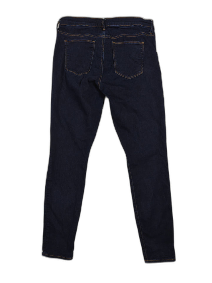 Womens Gap 1969 True Skinny Jeans Dark Indigo Blue Size 32 Long