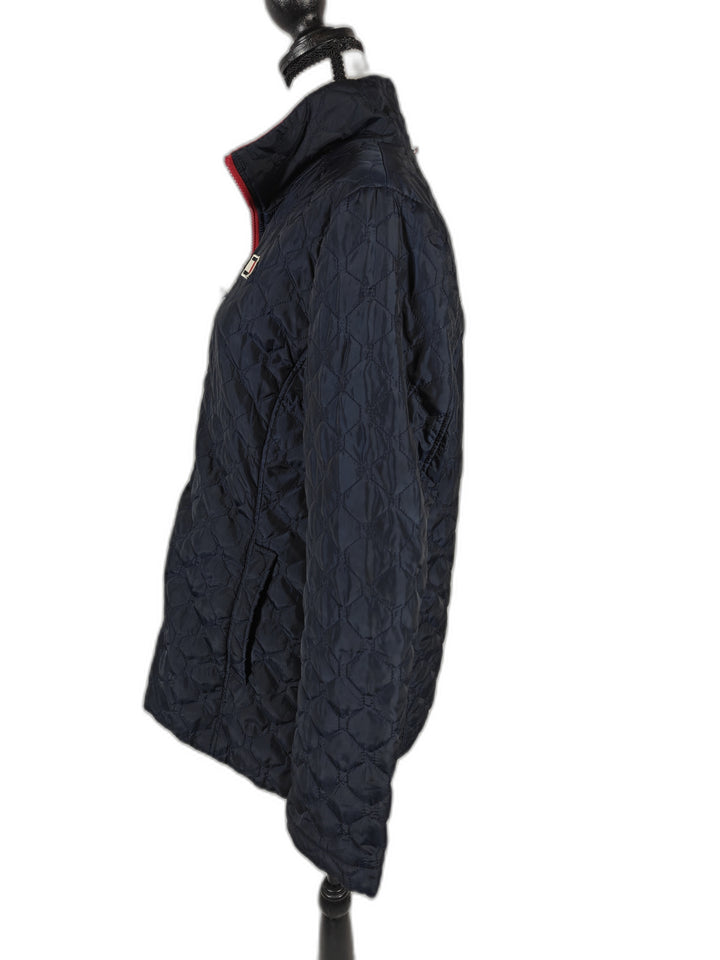 Womens Tommy Hilfiger Quilted Jacket Navy Blue Red Large