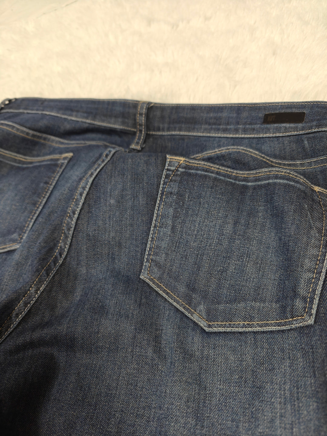 Womens KUT From The Kloth Farrah Baby Bootcut Jeans Dark Blue Size 12