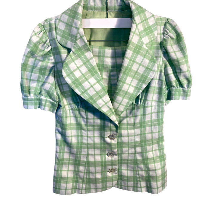 Vintage One of Kind 1960's Green Pants Suit