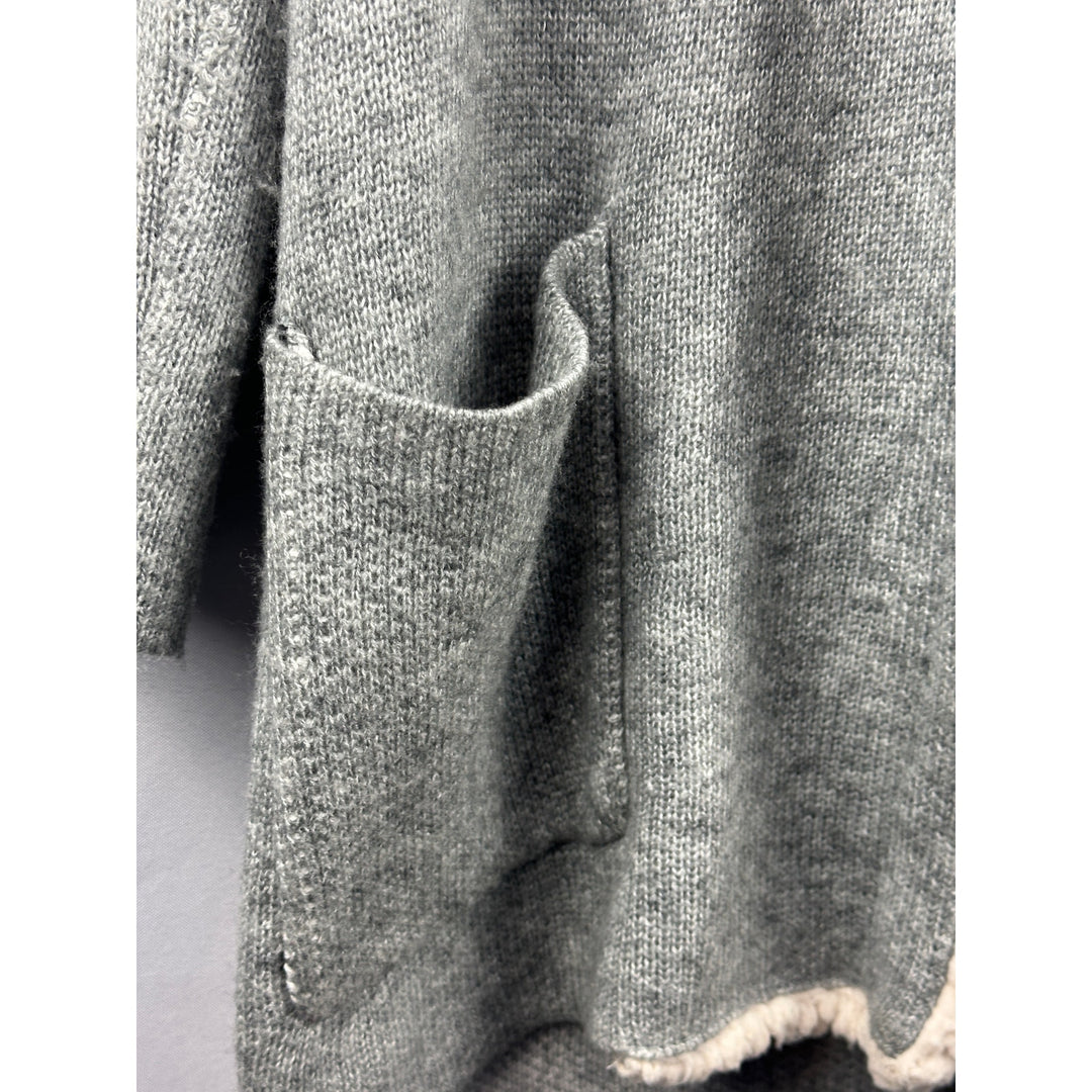 Women’s Style & Co Gray Sherpa Lined Open Front Cardigan Size Sm