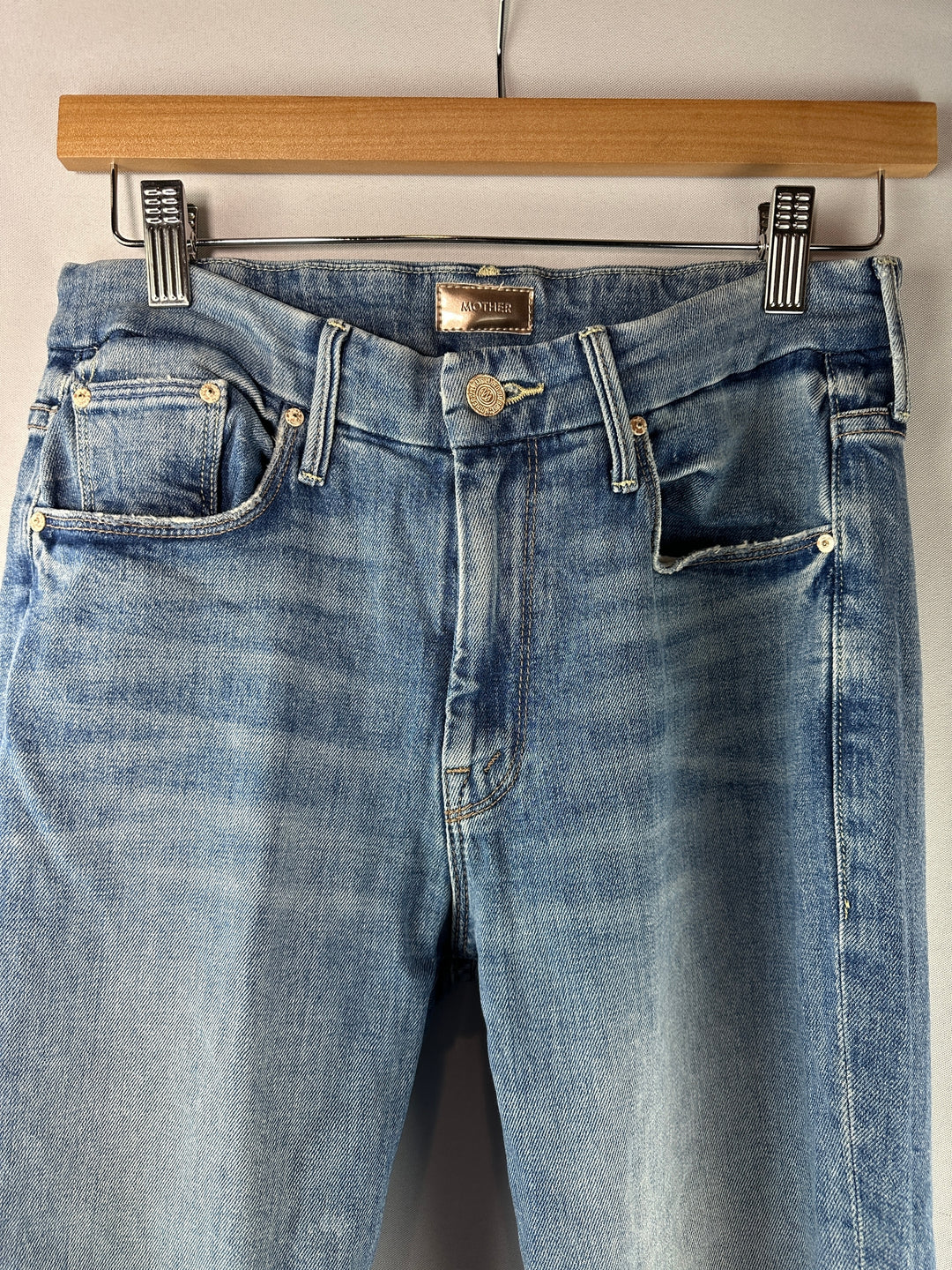 Womens Mother The Looker Ankle Step Fray Jeans Size 27