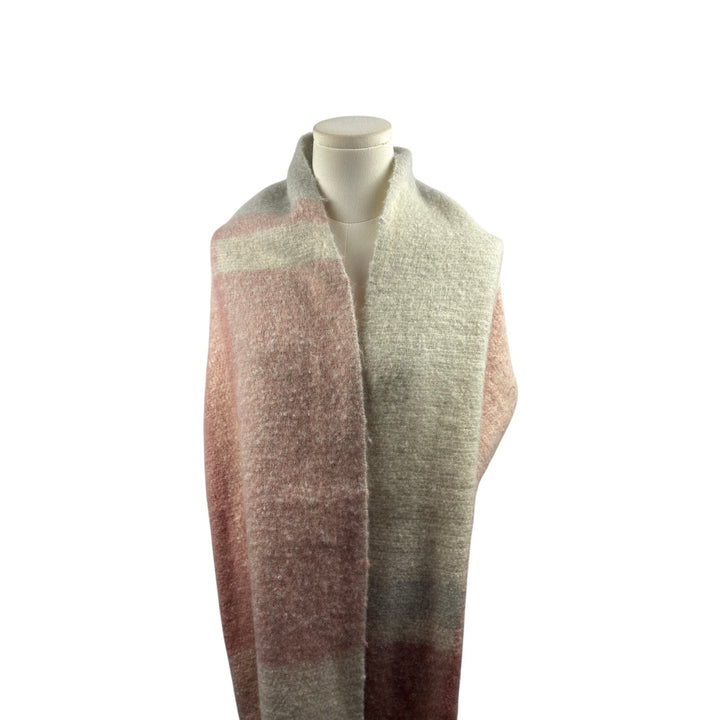 Women’s Altar’d State O/S Blush, Cream, & Grey Plush Scarf