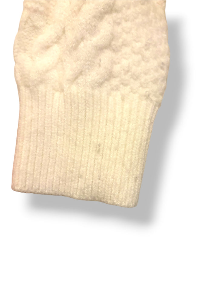 Petal &amp; Pup Cream Cable Knit Quarter Zip Sweater Size M Ski Chalet Après Ski