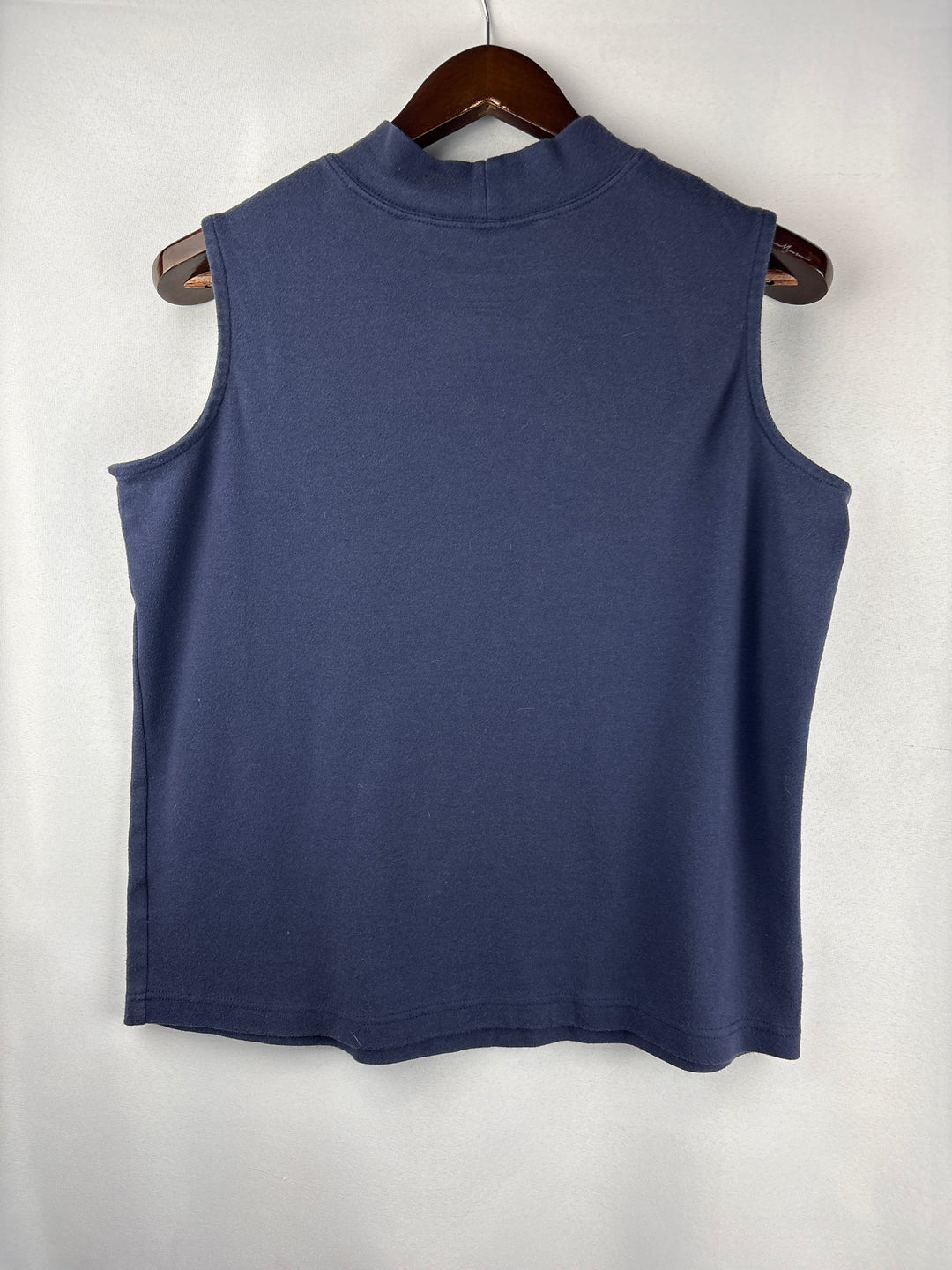 Women’s Blair Medium Navy Blue Sleeveless Mock Turtleneck