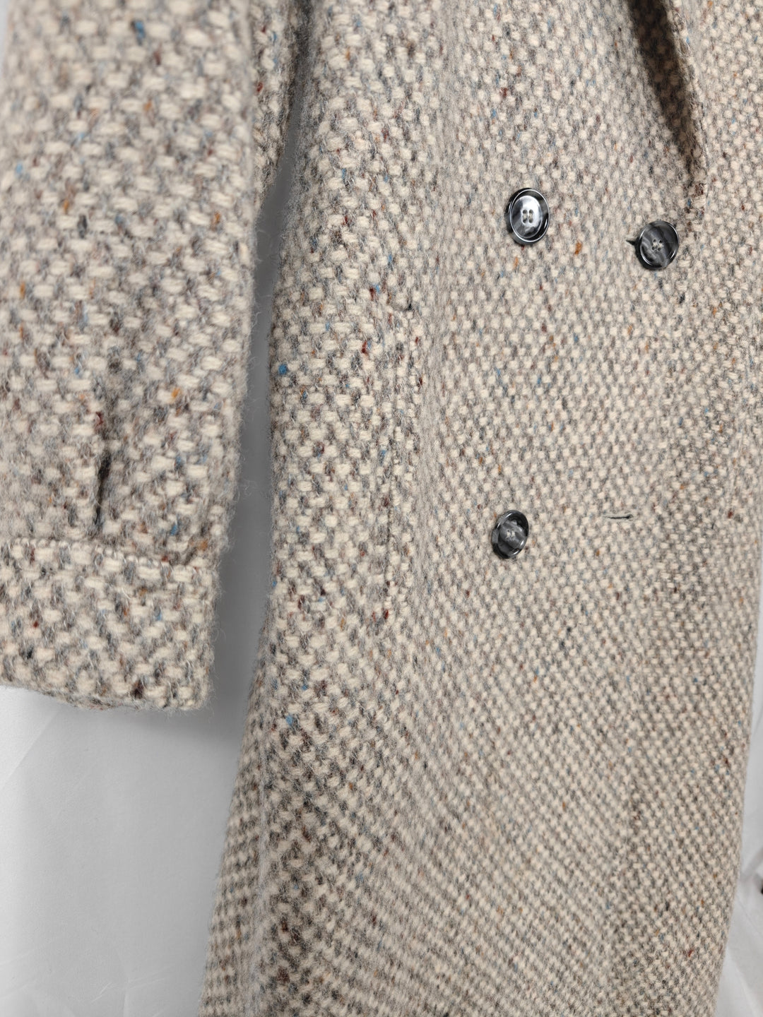 Womens International Scene Vintage Double Breasted Tweed Coat Size 5 6