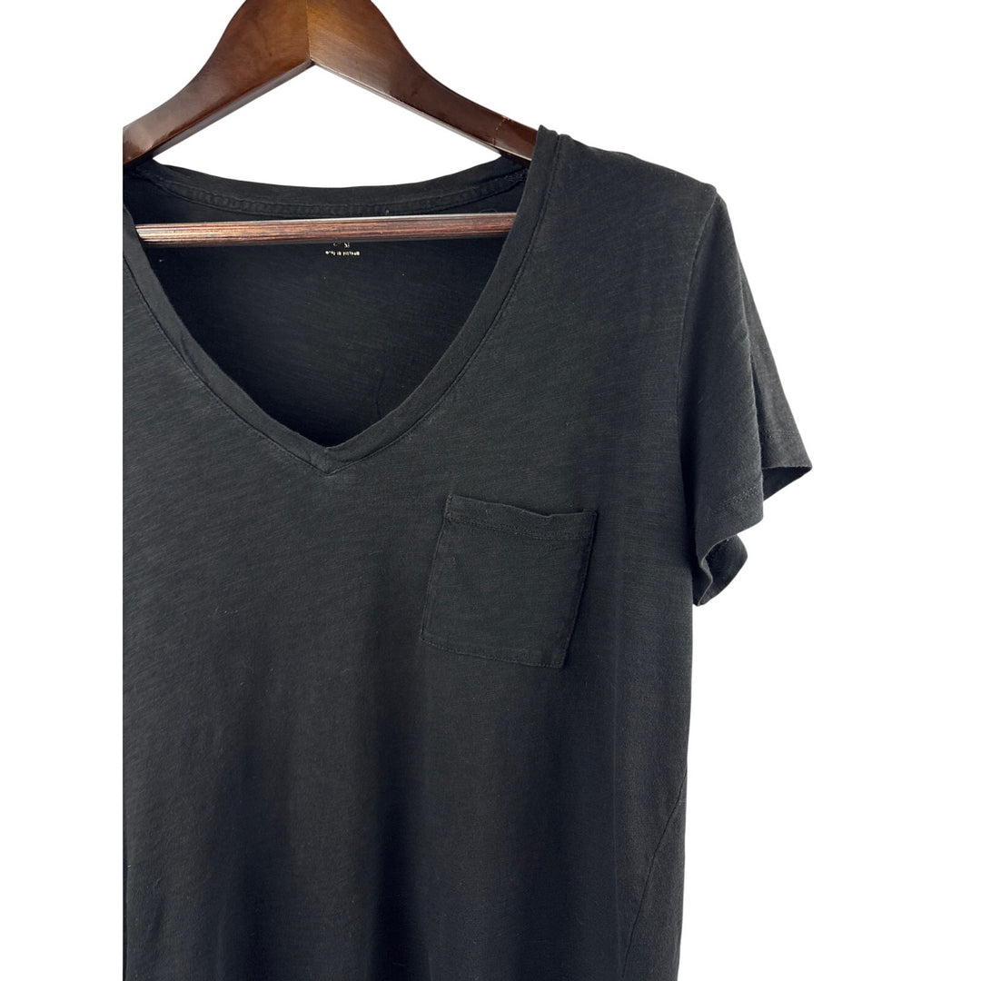 Women’s Madewell Medium Black V-Neck T-Shirt