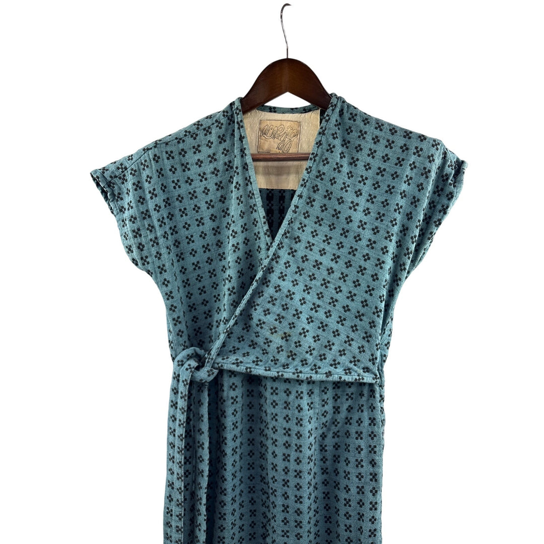 Women’s Ace & Jig XS Blue Faux Wrap Jumpsuit w/ Black Pattern