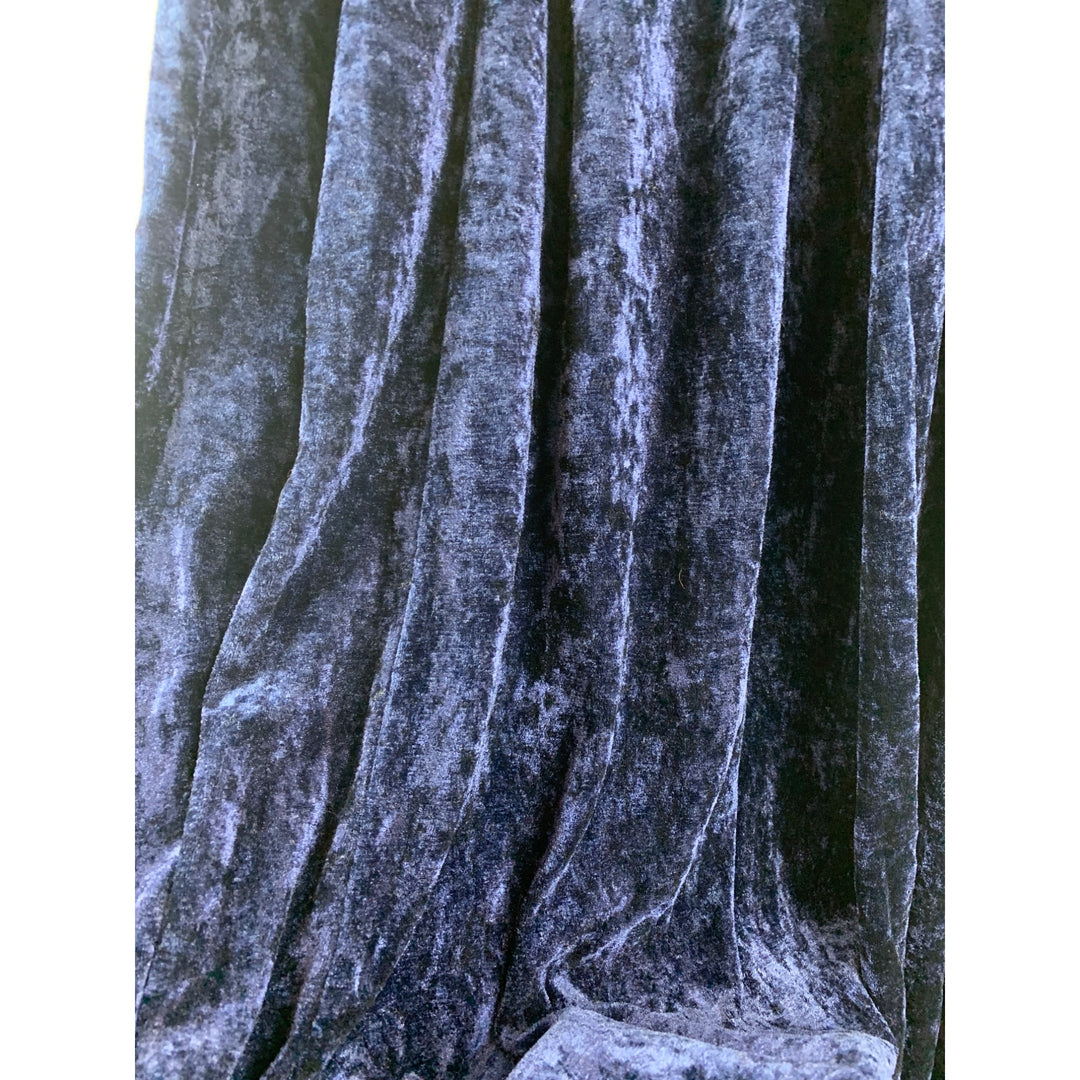 Women’s Vintage Stefano Blue/Purple Crushed Velvet Maxi Skirt Size 14/16