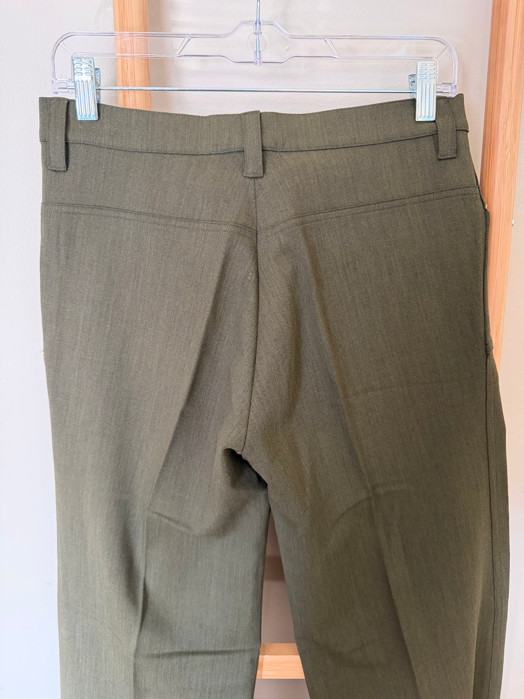 Vintage Christian Dior by John Galliano Olive Wide Leg Pants US 6