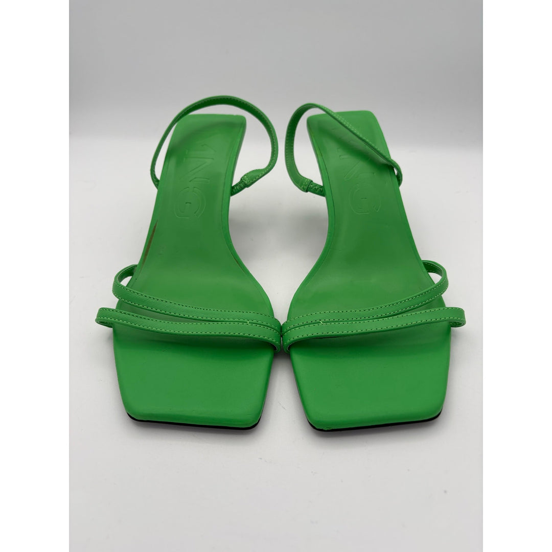 Women’s MMG Size 7.5 Bright Green Kitten Heels