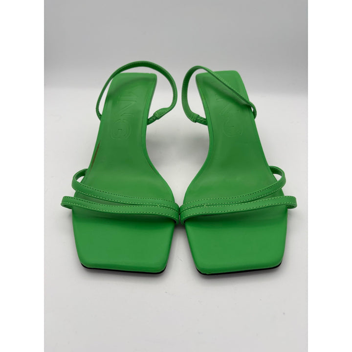 Women’s MMG Size 7.5 Bright Green Kitten Heels
