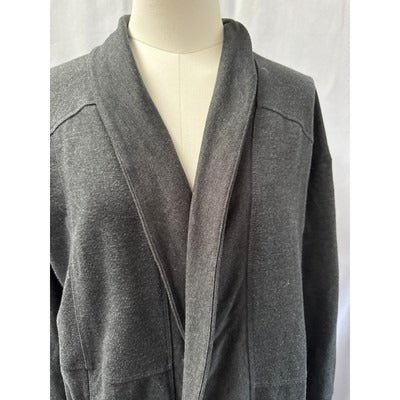 Women’s Eddie Bauer Dark Grey Open front Sweater Sz L