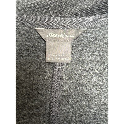 Women’s Eddie Bauer Dark Grey Open front Sweater Sz L