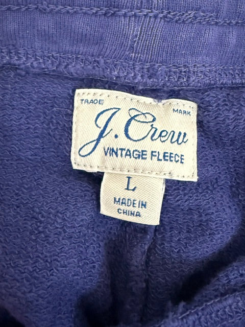 J.Crew Vintage Fleece Drawstring Shorts Blue SzL