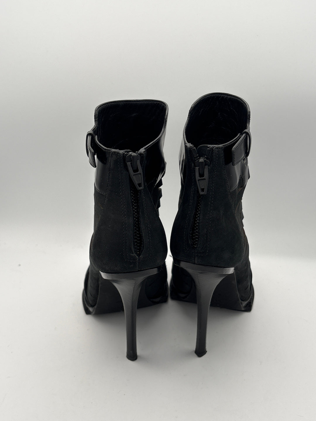 Women Alexander Wang Freja Black Suede Strappy Heels Size 8