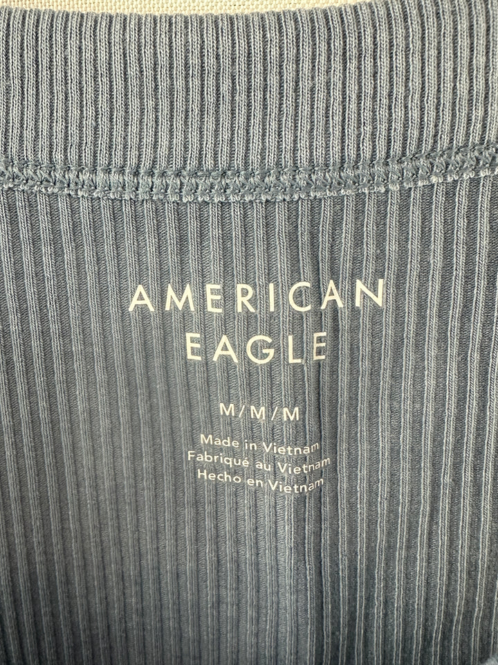 Women’s American Eagle Blue Ribbed Tank Top Size M