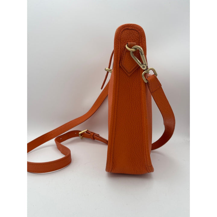 Women’s Gigi New York Orange Leather Crossbody Purse