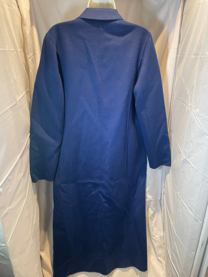 Maje Coat Tailored Single Button Wool-BLend Coat in Blue / Size 40 US - Excellent Condition