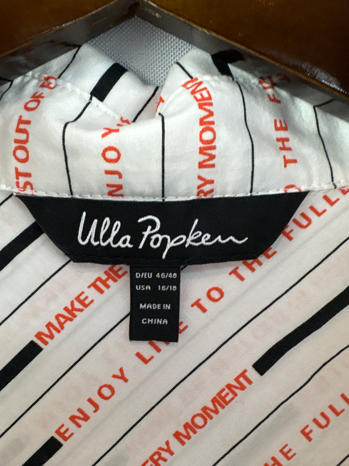 Women’s Ulla Popken Size 16/18 White Graphic Button Up