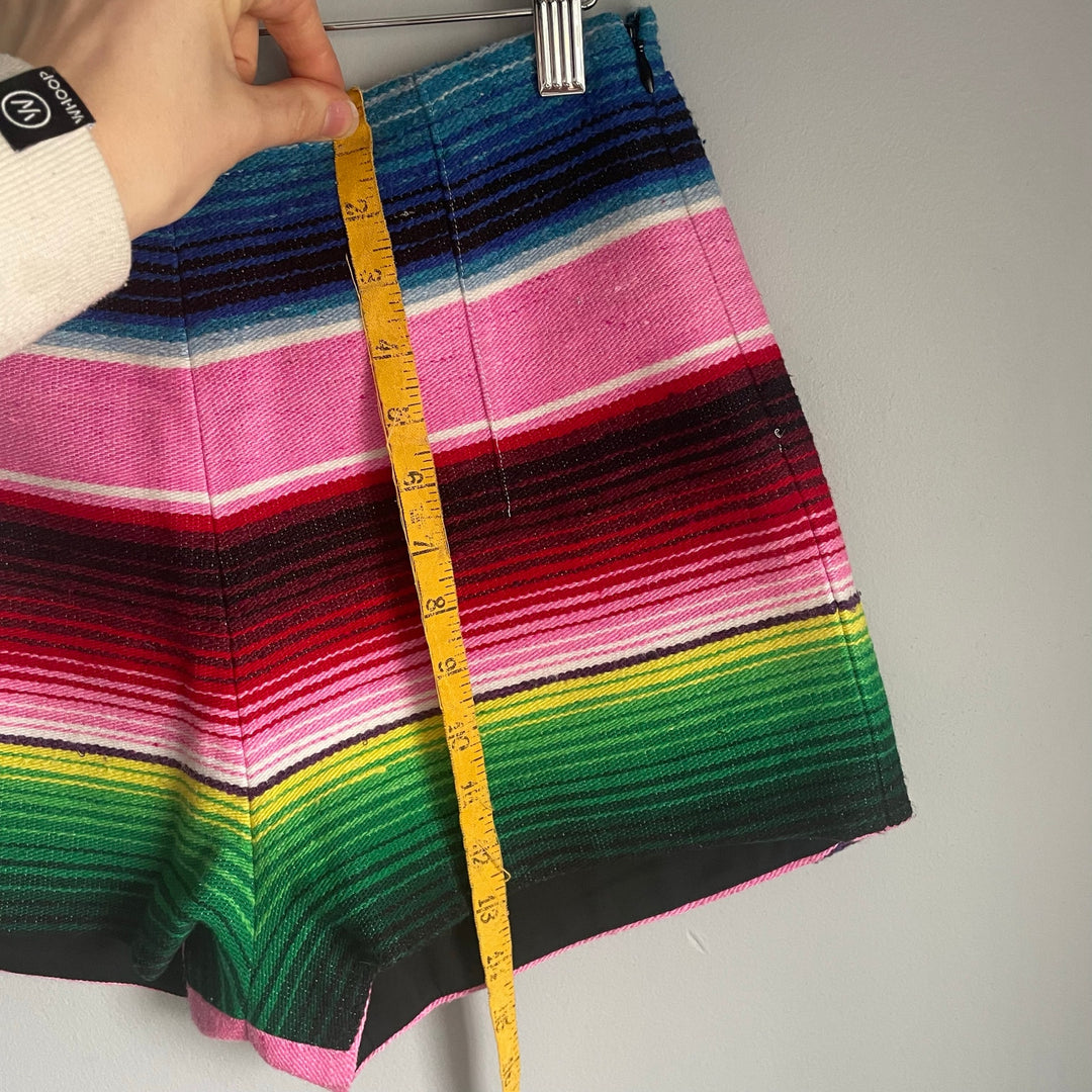 Mara Hoffman Rainbow Knit Shorts Hot Pants Short Shorts Festival Coachella Boho Size 4
