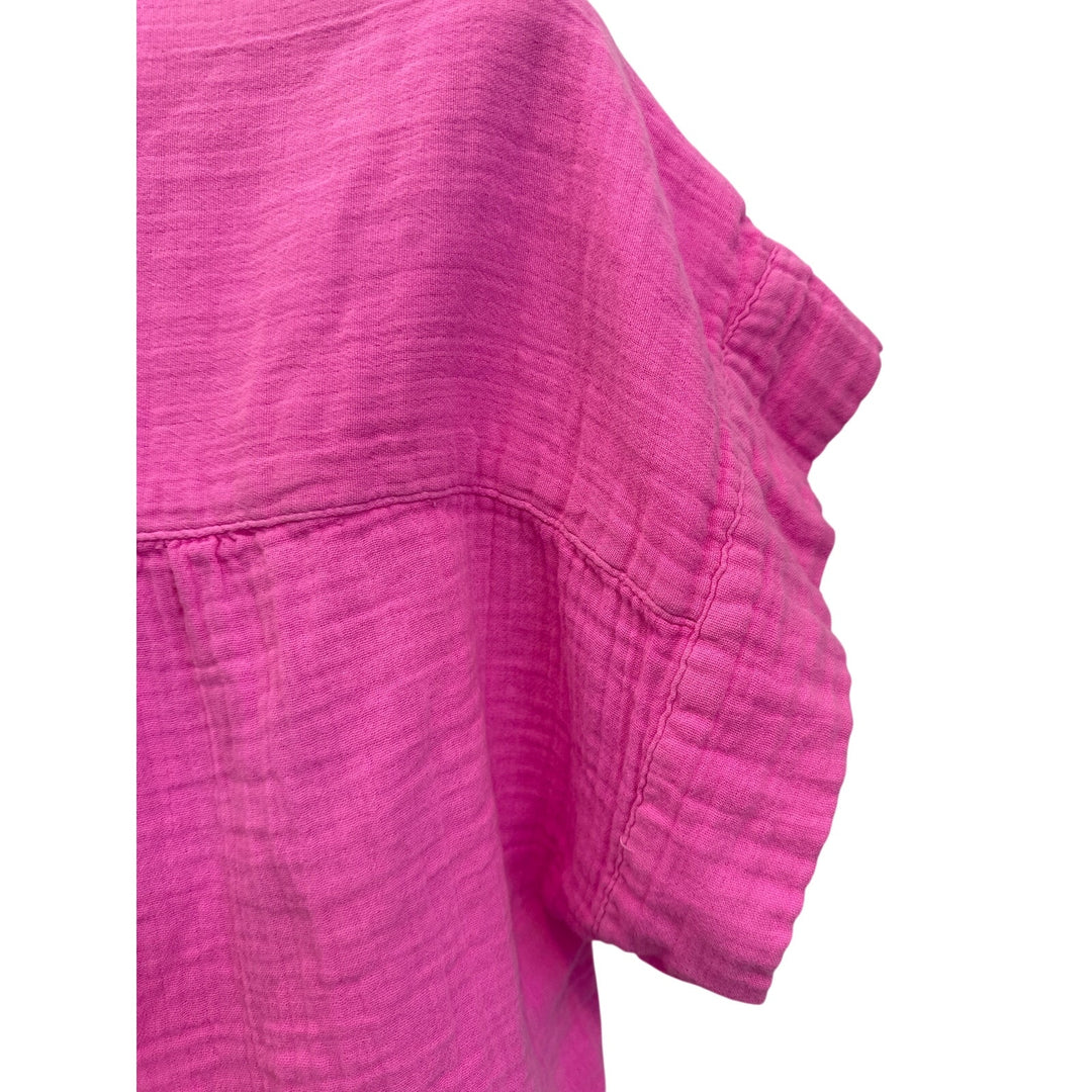 Women’s Gap Barbie Pink Boxy Crinkle Top Size M