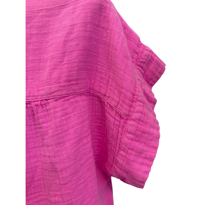 Women’s Gap Barbie Pink Boxy Crinkle Top Size M