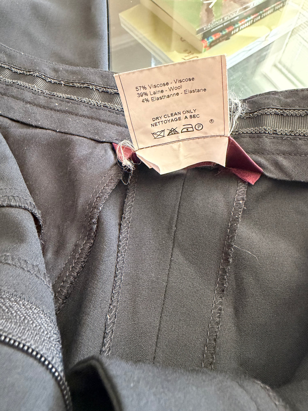 Vintage John Galliano Black Tailored Capri Pants Made in France US 4
