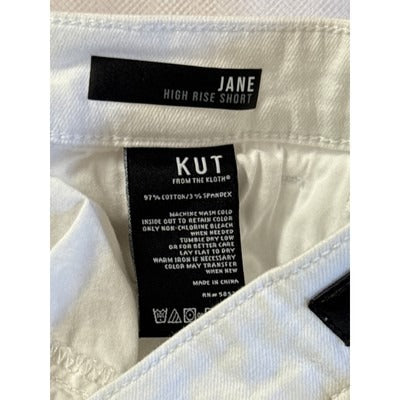 Women’s Kut from the Kloth White High Rise Shorts Sz 12