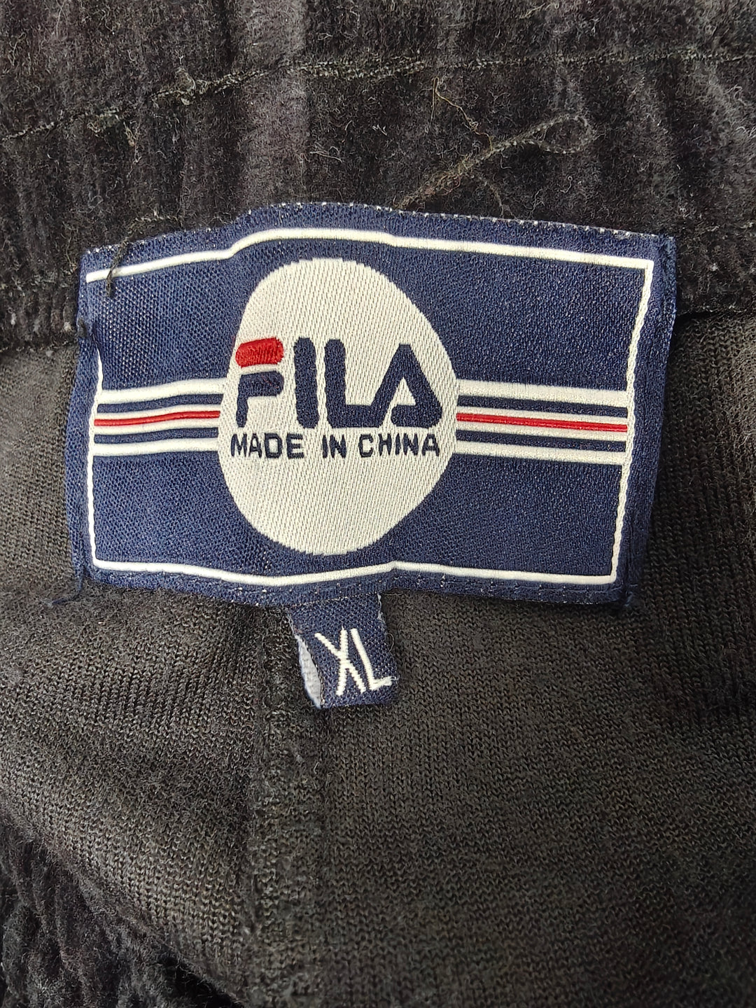 Men’s Fila Velour Pants Black XL