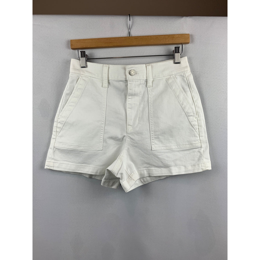J.Crew Womens White Cotton Blend Shorts Size 2