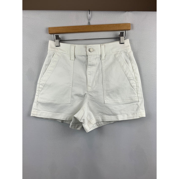 J.Crew Womens White Cotton Blend Shorts Size 2