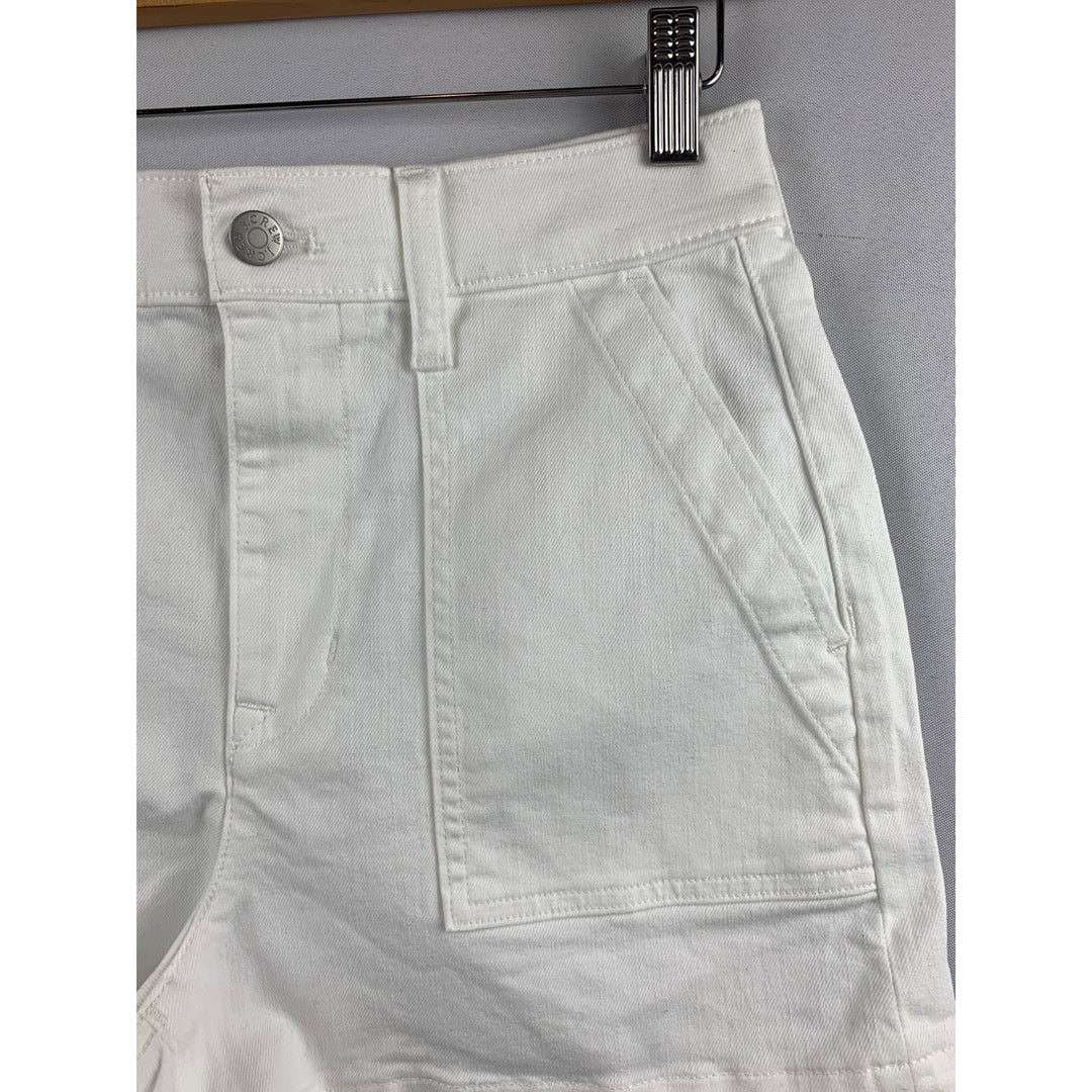 J.Crew Womens White Cotton Blend Shorts Size 2