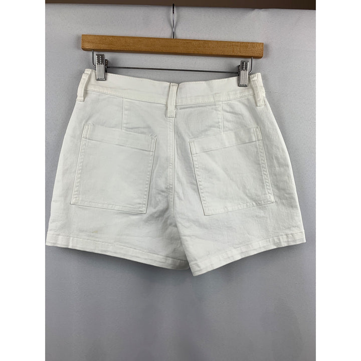 J.Crew Womens White Cotton Blend Shorts Size 2