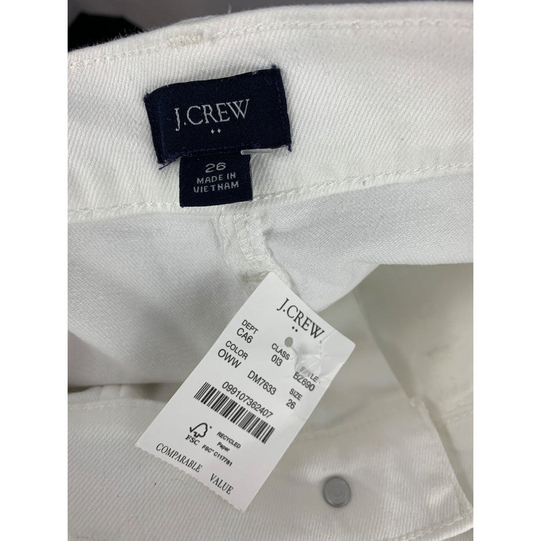 J.Crew Womens White Cotton Blend Shorts Size 2
