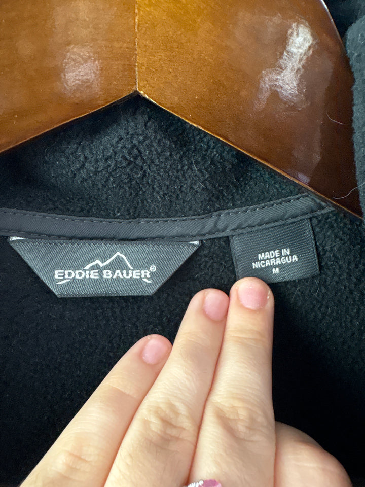 Women’s Eddie Bauer Medium Black Fleece Jacket