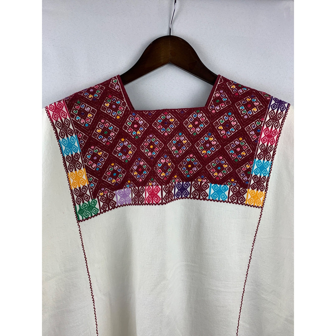 Women’s Handmade Traditional Puebla Embroidered Shirt Size L