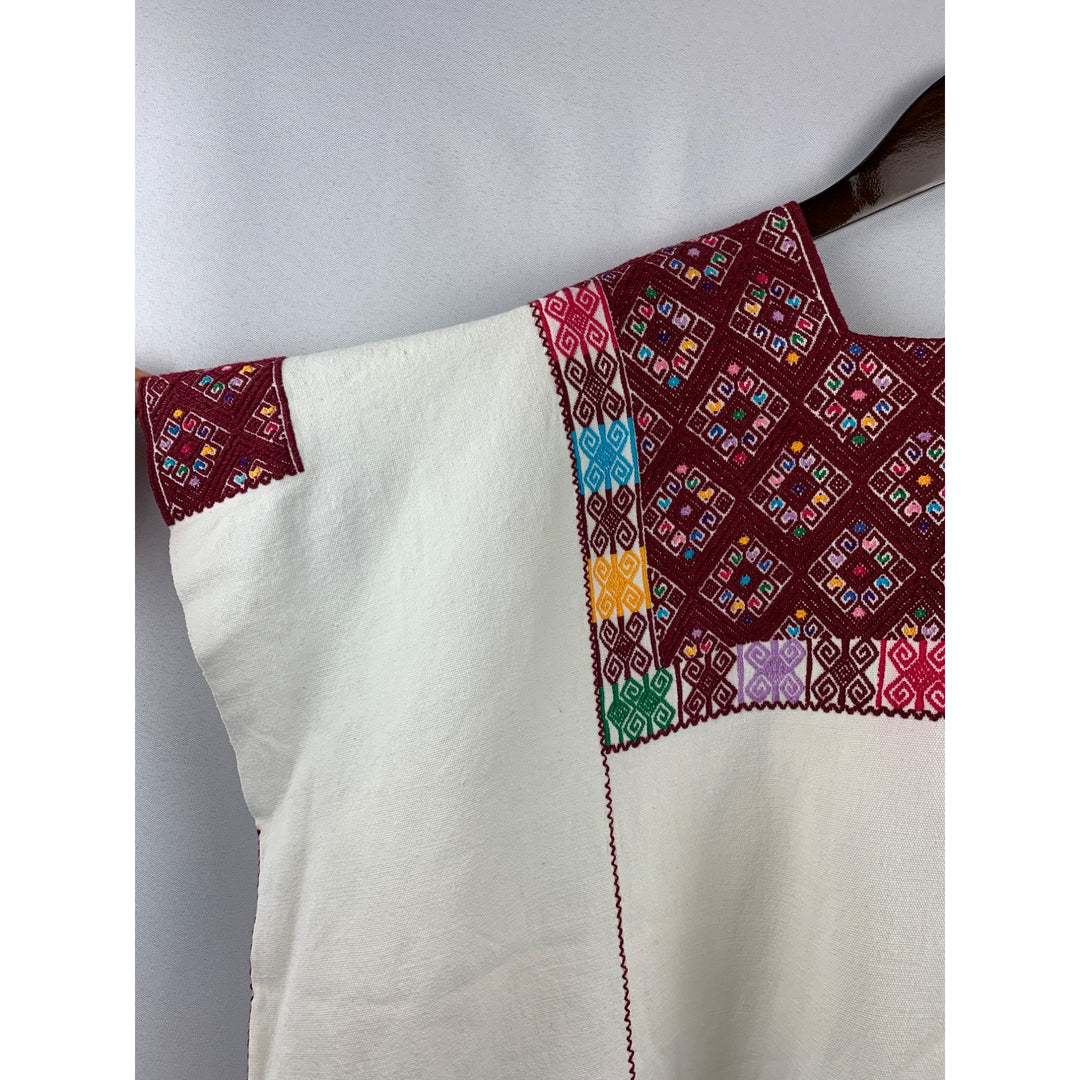 Women’s Handmade Traditional Puebla Embroidered Shirt Size L