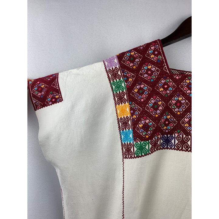 Women’s Handmade Traditional Puebla Embroidered Shirt Size L