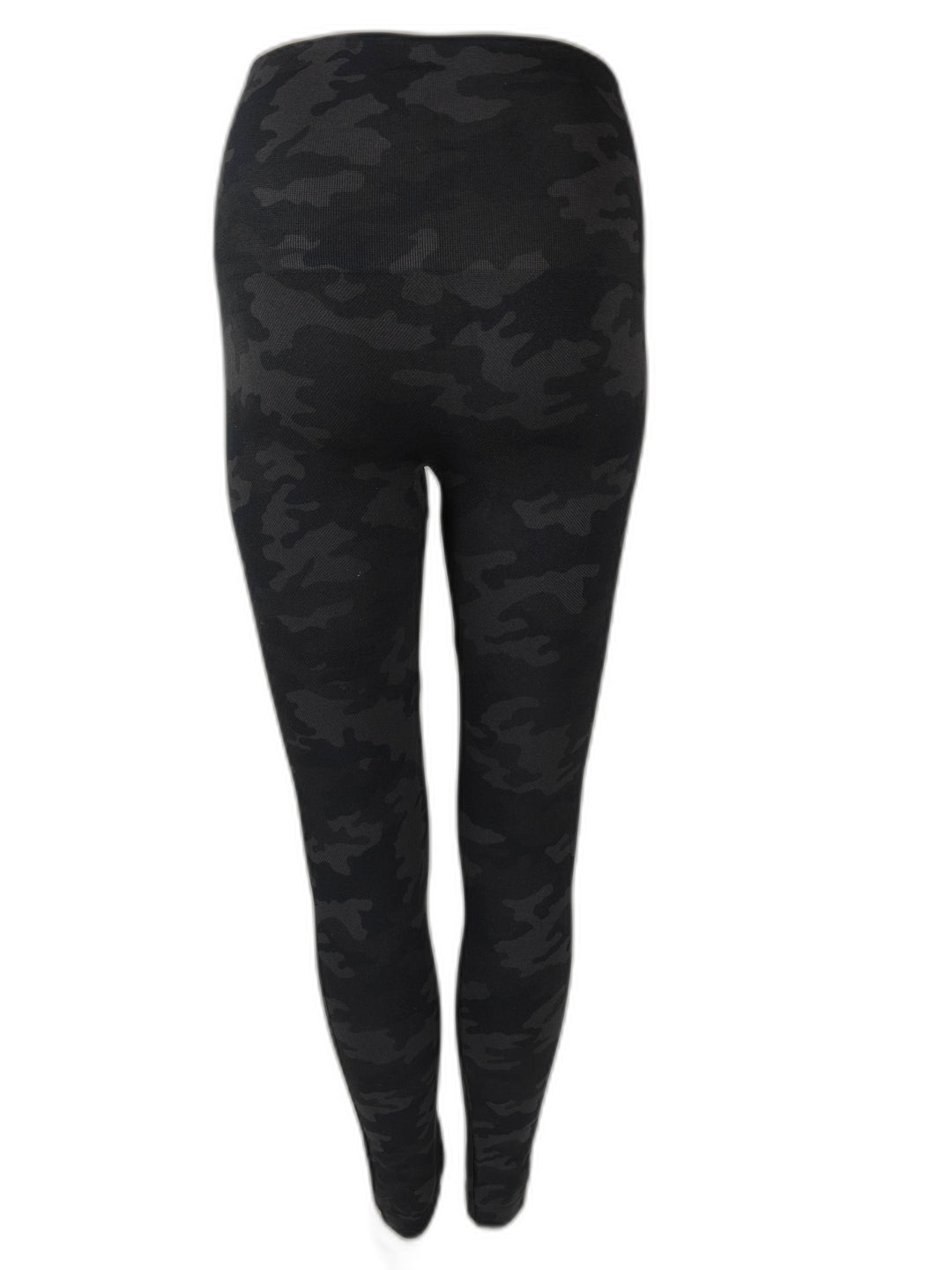 Womens Spanx Leggings Black Camo Size M