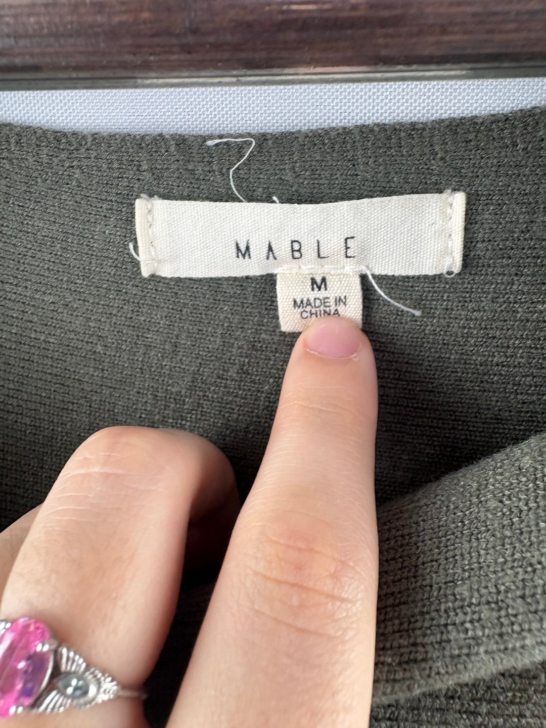 Women’s Mable Medium Olive Green Midi Tie Dress